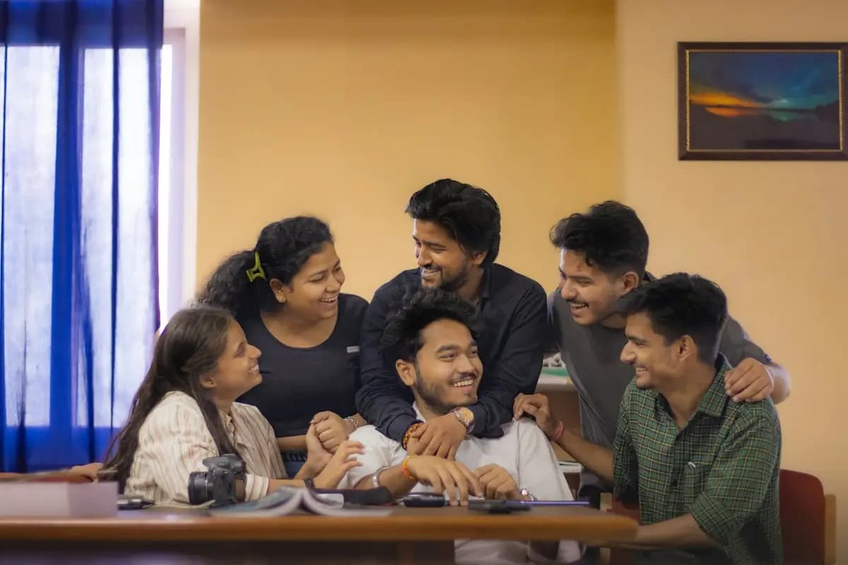 Young Indian sales team working together