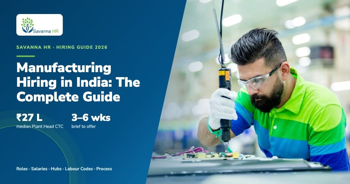 Engineer at work in an Indian factory: Manufacturing Hiring in India 2026 guide
