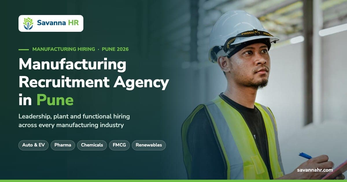Manufacturing recruitment agency in Pune – Savanna HR