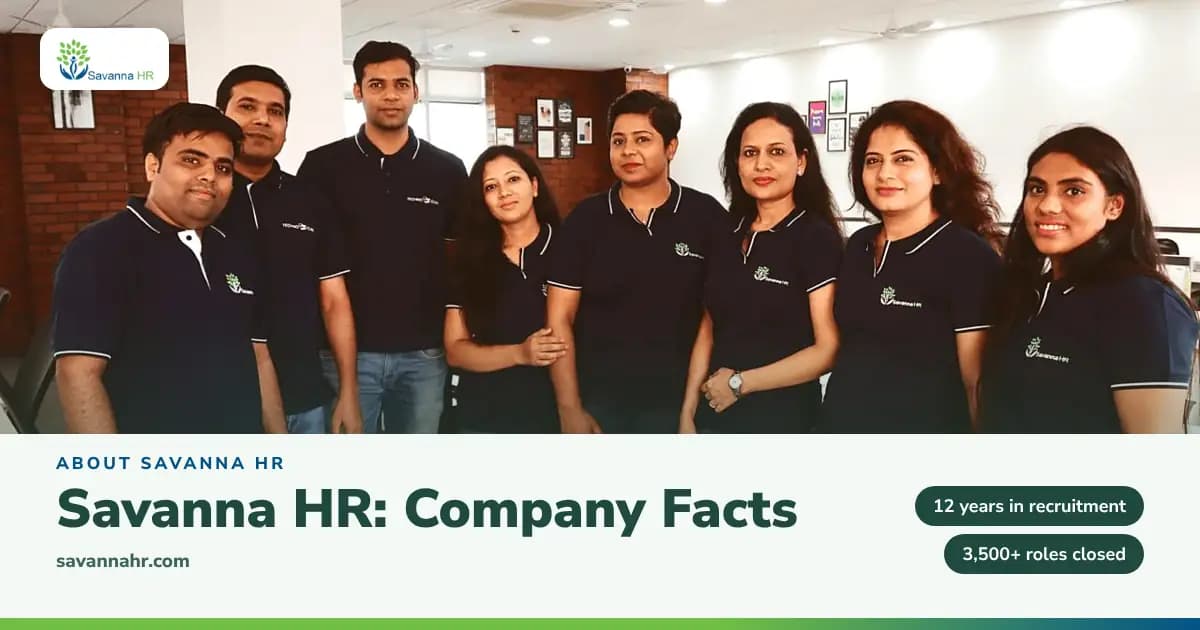The Savanna HR recruitment team at the company office in Gurugram