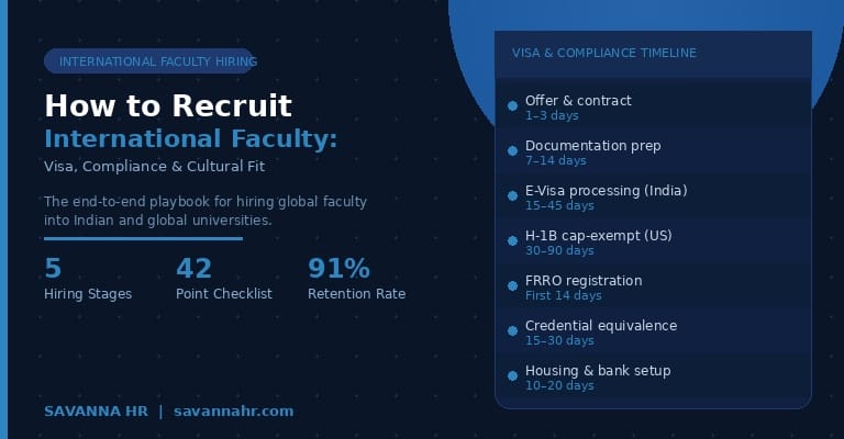 How to Recruit International Faculty: Visa, Compliance & Cultural Fit — Complete University Playbook
